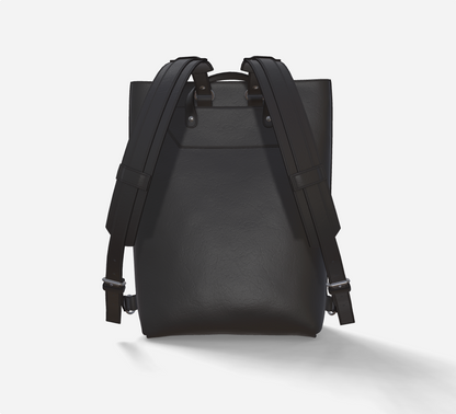 Pinky Blue Plaid Vegan Leather Backpack