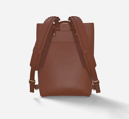 Multi Plaid No. 1 Vegan Leather Backpack