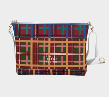 Multi Plaid No. 1 Vegan Leather Crossbody Purse