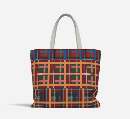 Multi Plaid No. 1 Deluxe Market Tote